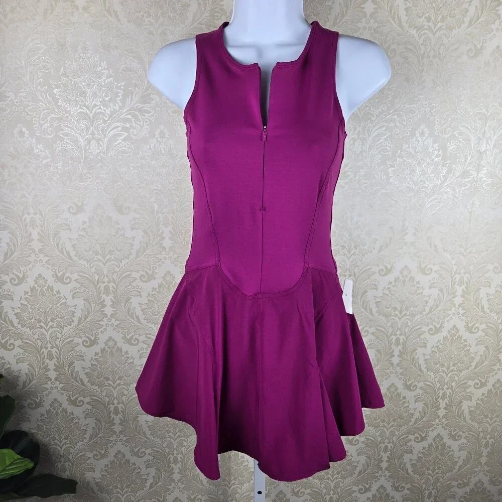 Lululemon Size 4 Everlux Short-Lined Tennis Tank Dress Magenta Activewear NWT